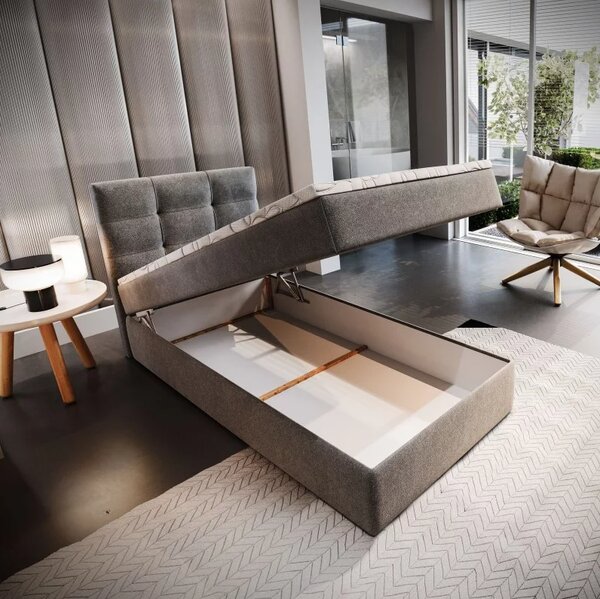 Tapecirani krevet boxspring GLORIEN VELVET 90x200 cm ružičasti Madrac: Bonell opružni madrac
