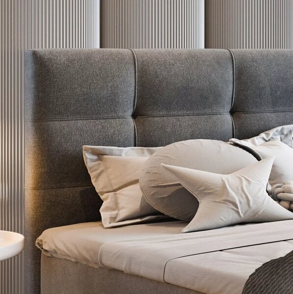 Tapecirani krevet boxspring GLORIEN VELVET 90x200 cm ružičasti Madrac: Bonell opružni madrac