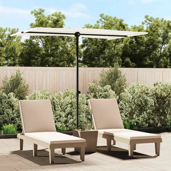 Vrtni suncobran s aluminijskim stupom 2 x 1 5 m pješčano bijeli - Pijesak bijela 200 x 150 cm 1 Pijesak bijela