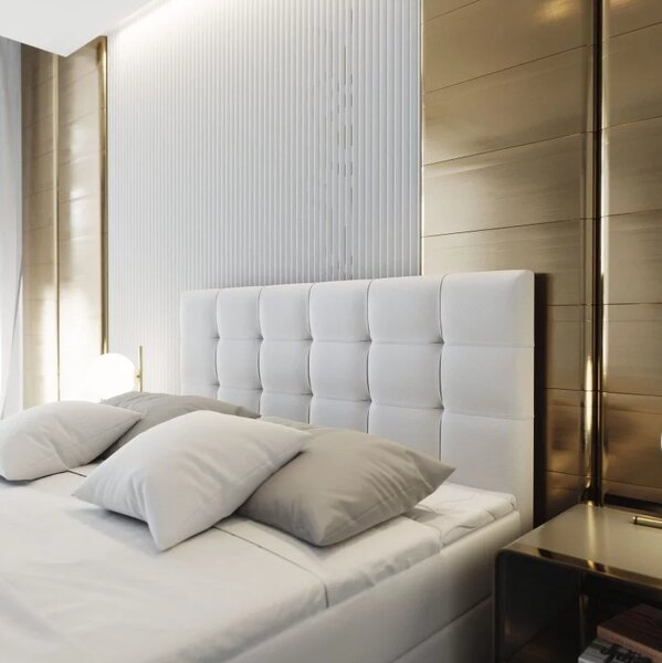 Tapecirani boxspring krevet GLORIEN 140x200 cm purpurna Madrac: Bonell opružni madrac