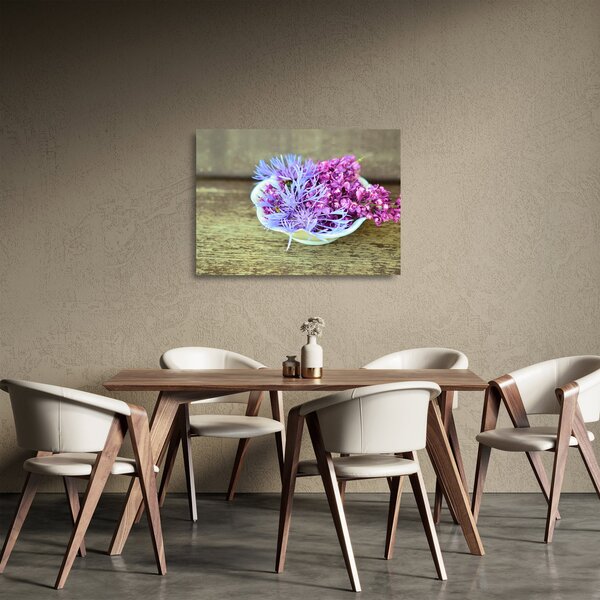 Staklena slika ukrasa s lavandom (70x50 cm)