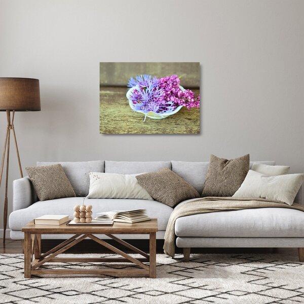 Staklena slika ukrasa s lavandom (70x50 cm)