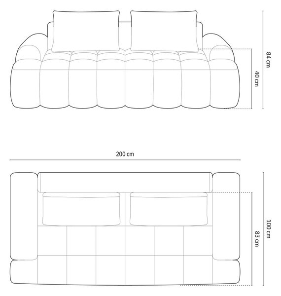 Zelena sofa 200 cm Linz – Cosmopolitan Design