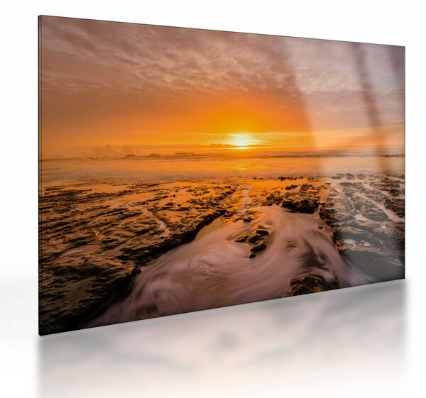 Staklena slika zalaska sunca (70x50 cm)