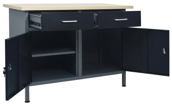 Radni stol crni 120 x 60 x 85 cm čelični
