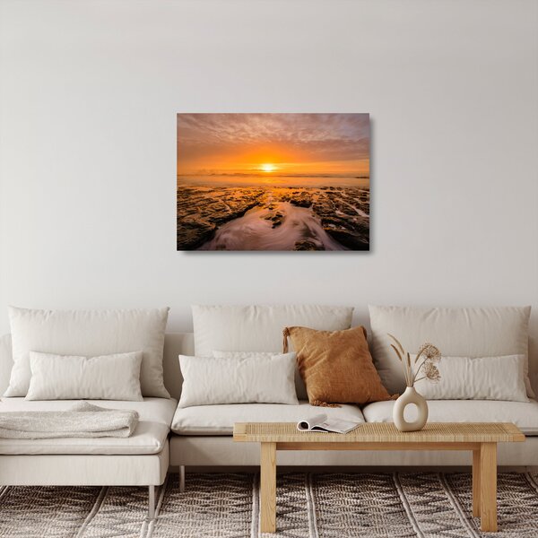 Staklena slika zalaska sunca (70x50 cm)