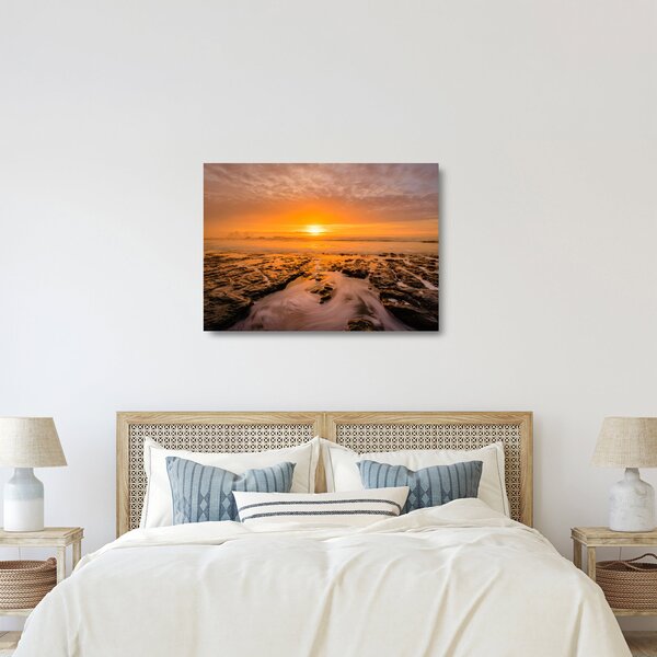 Staklena slika zalaska sunca (70x50 cm)
