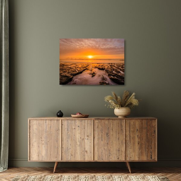 Staklena slika zalaska sunca (70x50 cm)
