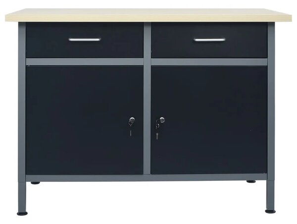 Radni stol crni 120 x 60 x 85 cm čelični