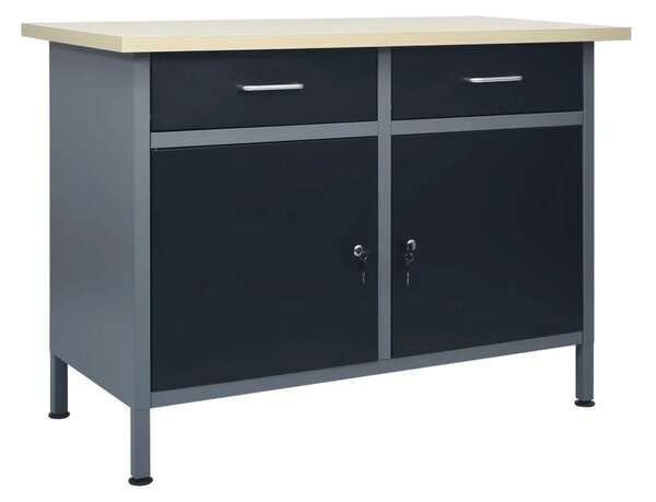 Radni stol crni 120 x 60 x 85 cm čelični