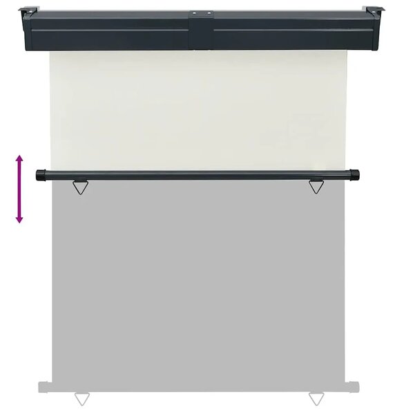 Balkonska bočna tenda 145 x 250 cm krem - Krema 145 x 250 cm 1 Krema