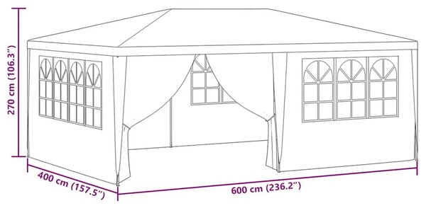 Profesionalni šator za svadbe - šator za zabave 4 x 6 m zeleni 90 g/m² - Zelena 4 x 6 m 1 Zelena