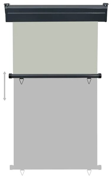 Balkonska bočna tenda 105 x 250 cm siva - Siva 105 x 250 cm 1 Siva