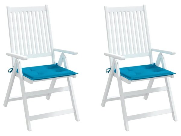 Jastuci za vrtne stolice 2 kom plavi 50 x 50 x 3 cm od tkanine - Plava 50 x 50 x 3 cm 2 Plava