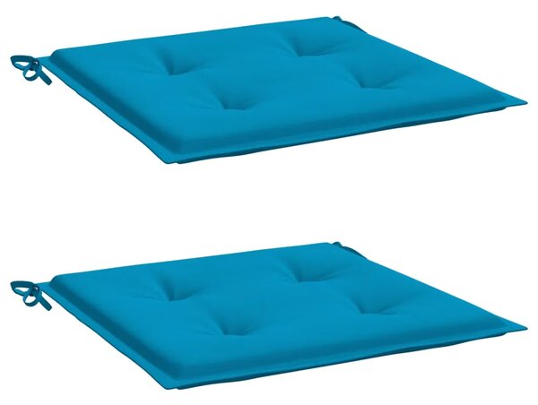 Jastuci za vrtne stolice 2 kom plavi 50 x 50 x 3 cm od tkanine - Plava 50 x 50 x 3 cm 2 Plava