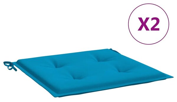 Jastuci za vrtne stolice 2 kom plavi 50 x 50 x 3 cm od tkanine - Plava 50 x 50 x 3 cm 2 Plava