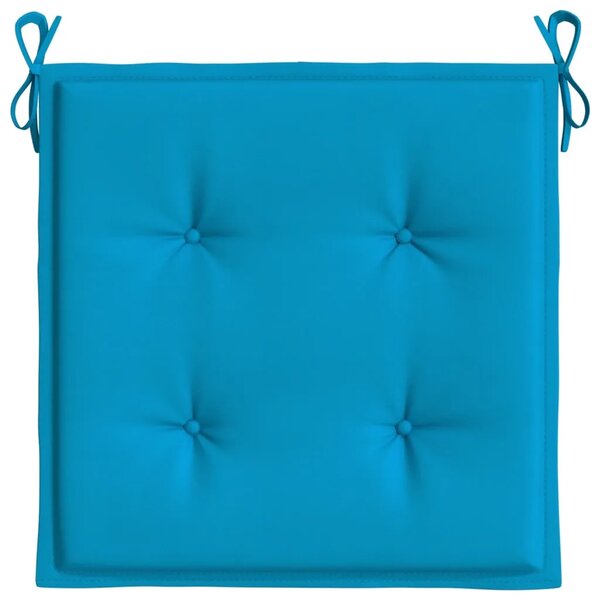 Jastuci za vrtne stolice 2 kom plavi 50 x 50 x 3 cm od tkanine - Plava 50 x 50 x 3 cm 2 Plava