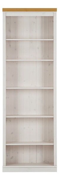 Bijela biblioteka od masivnog bora 74x223x37 cm Anita – Støraa