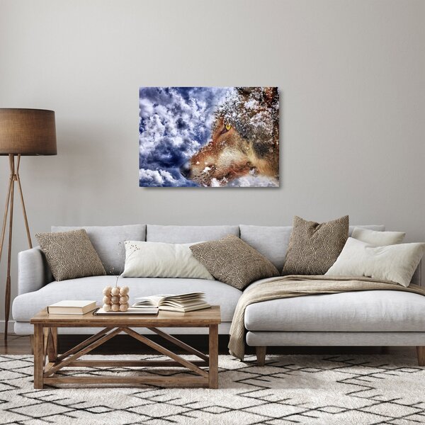 Staklena slika vuka (70x50 cm)