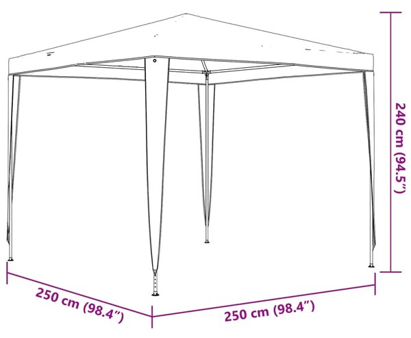 Profesionalni šator za svadbe - šator za zabave 2 5 x 2 5 m antracit 90 g/m² - Antracit 2.5 x 2.5 m 1 Antracit