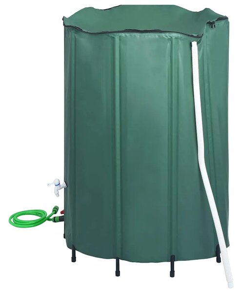 Sklopivi spremnik za kišnicu sa slavinom 1250 L - Zelena 1250 l 1 Zelena
