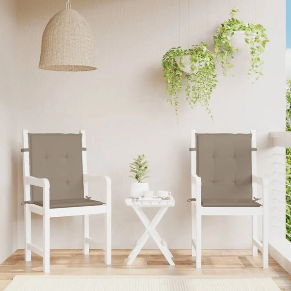 Jastuci za vrtne stolice 2 kom smeđesivi 100x50x3 cm od tkanine - Sivo-smeđa 100 x 50 x 3 cm 2 Sivosmeđa