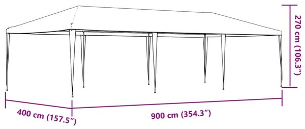 Šator za svadbe - šator za zabave 4 x 9 m bijeli - Bijela 4 x 9 m 1 Bijela