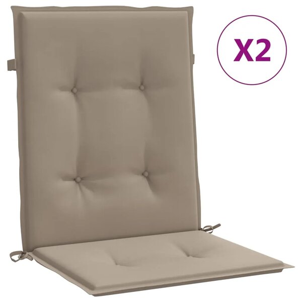 Jastuci za vrtne stolice 2 kom smeđesivi 100x50x3 cm od tkanine - Sivo-smeđa 100 x 50 x 3 cm 2 Sivosmeđa
