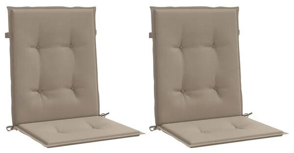 Jastuci za vrtne stolice 2 kom smeđesivi 100x50x3 cm od tkanine - Sivo-smeđa 100 x 50 x 3 cm 2 Sivosmeđa