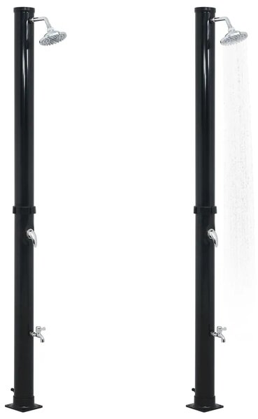 Solarni tuš crni 220 cm 20 L