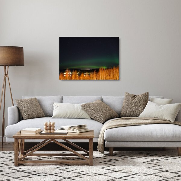 Staklena slika polarne svjetlosti (70x50 cm)