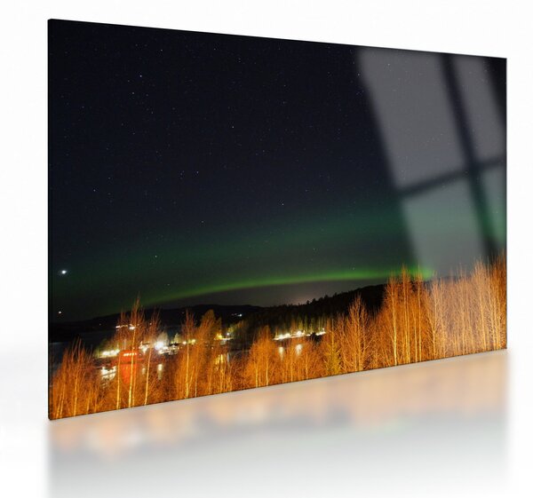 Staklena slika polarne svjetlosti (70x50 cm)