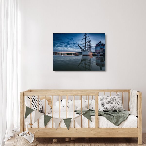 Staklena slika jedrilice (70x50 cm)