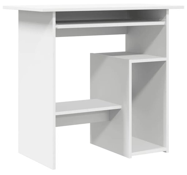 Radni stol bijeli 80 x 45 x 74 cm od konstruiranog drva - Bijela Bijela