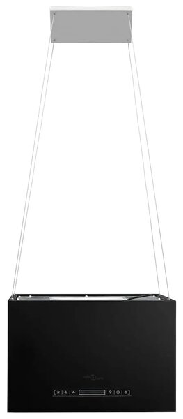 Viseća otočna napa sa senzorom na dodir LCD 55 cm čelična - Crna 55 cm Crna 55 cm