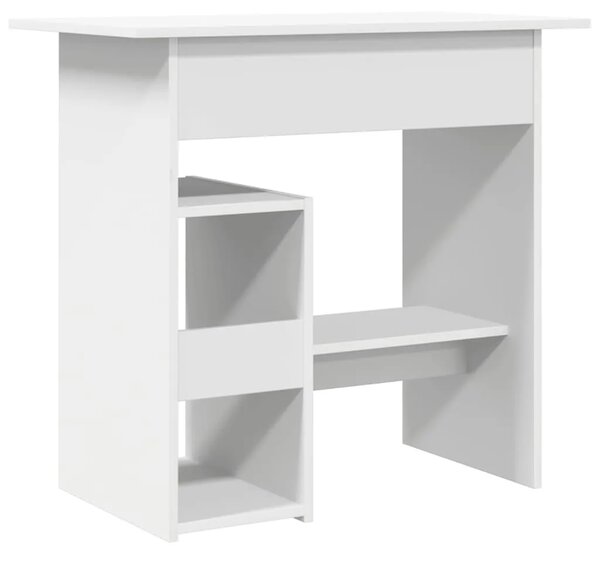 Radni stol bijeli 80 x 45 x 74 cm od konstruiranog drva - Bijela Bijela