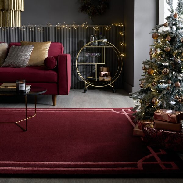 Bordo ručno rađen vunen tepih 200x290 cm Gatsby – Flair Rugs