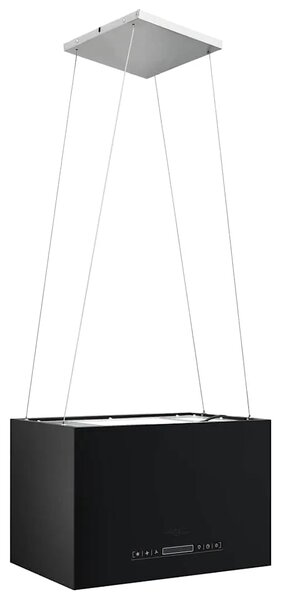 Viseća otočna napa sa senzorom na dodir LCD 55 cm čelična - Crna 55 cm Crna 55 cm