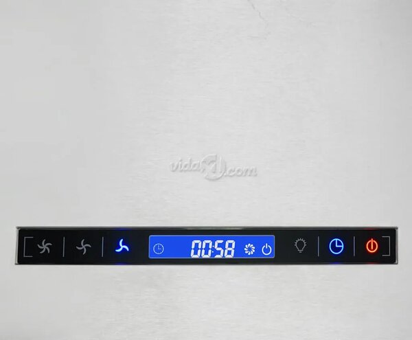 Viseća otočna napa sa senzorom na dodir LCD 55 cm čelična - Srebrno 55 cm Srebrno 55 cm