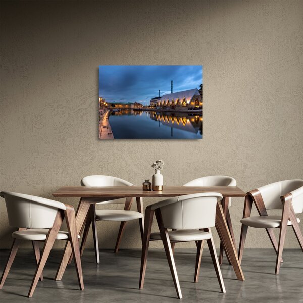 Staklena slika vodenog kanala - Göteborg (70x50 cm)