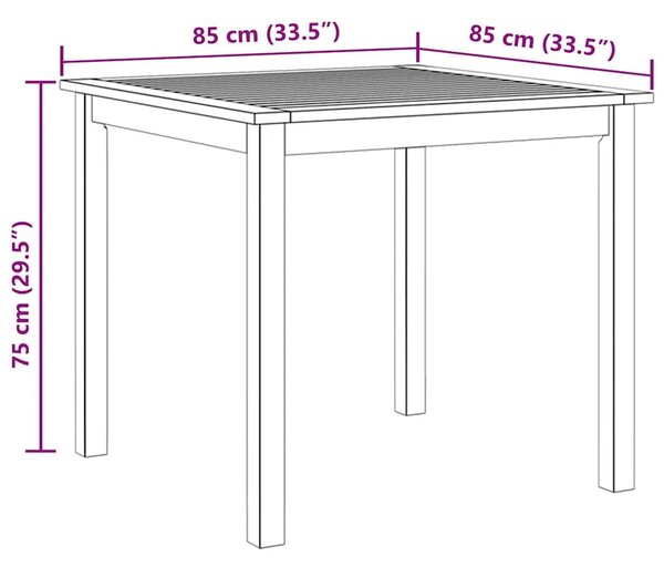 Vrtni stol od masivnog bagremovog drva 85 x 85 x 74 cm - 85 x 85 x 74 cm 1 85 x 85 x 74 cm