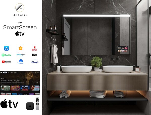 Ogledalo s LED osvjetljenjem M12 premium
