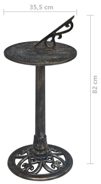 Sunčani sat brončani 35 5 x 82 cm plastični - Bronzana Bronzana