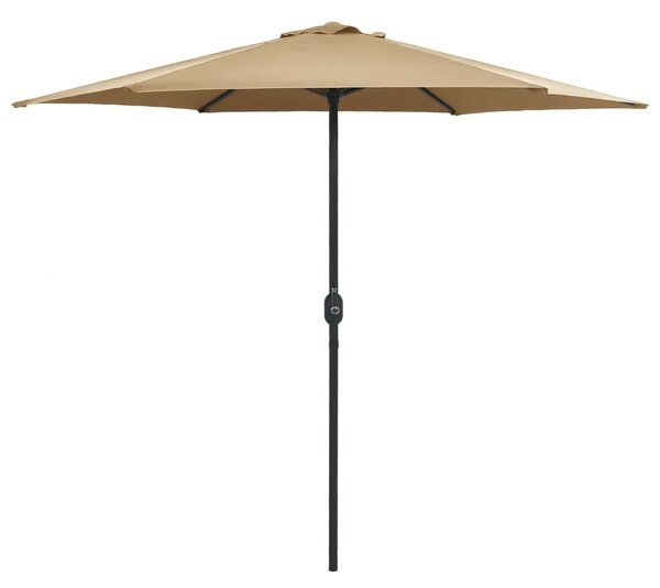 Vrtni suncobran s aluminijskim stupom 270 x 246 cm smeđesivi - Sivo-smeđa 1 Sivo-smeđa