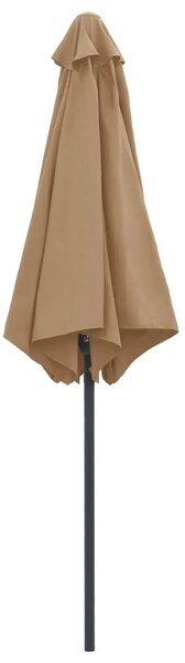 Vrtni suncobran s aluminijskim stupom 270 x 246 cm smeđesivi - Sivo-smeđa 1 Sivo-smeđa