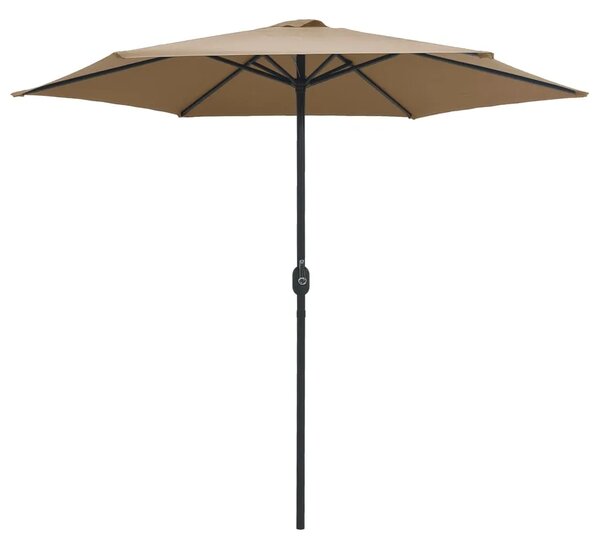 Vrtni suncobran s aluminijskim stupom 270 x 246 cm smeđesivi - Sivo-smeđa 1 Sivo-smeđa