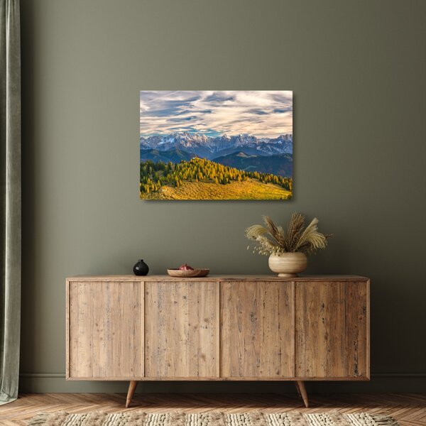 Staklena slika - planinska panorama (70x50 cm)