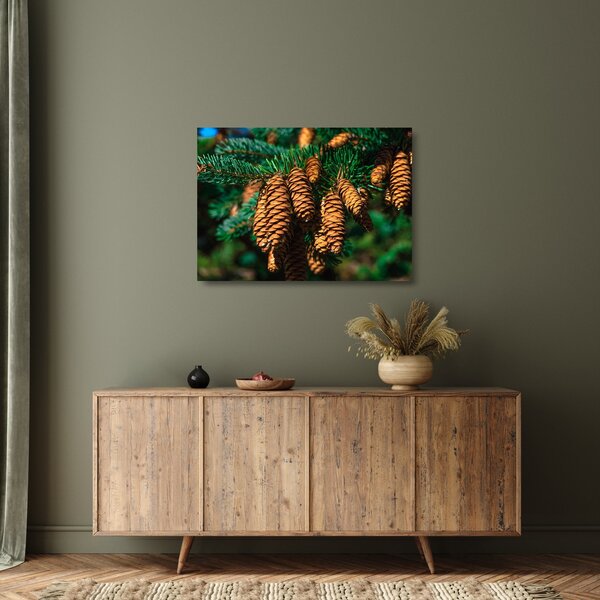 Staklena slika češera (70x50 cm)
