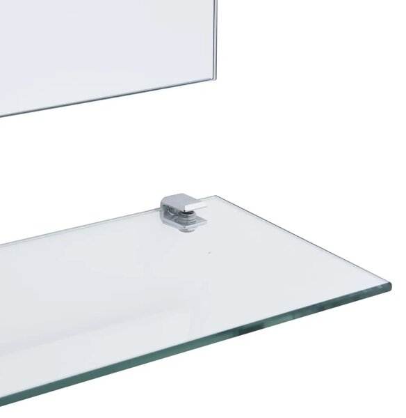 Zidno ogledalo s 5 polica srebrno 100 x 60 cm - 100 x 60 cm (5 polica) 1 100 x 60 cm (5 polica)