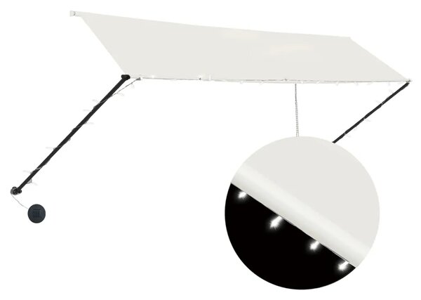 Tenda na uvlačenje s LED svjetlima 350 x 150 cm krem - Krema 350 x 150 cm 1 Krema